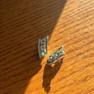 Elegant Gold Crystal Clip On Earrings